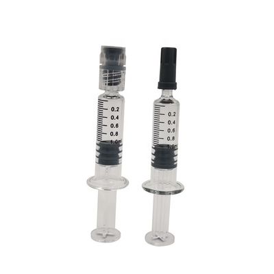 Luer Head Colored Plunger Cotton 0.5ml Borosilicate Glass Syringe