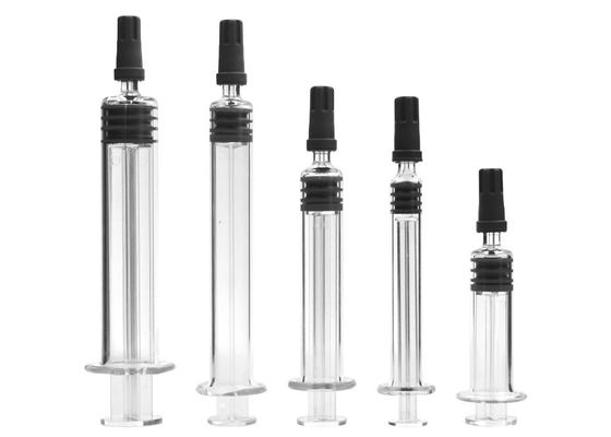 ลูกสูบพลาสติกแบบไม่ใช้แล้วทิ้ง 200cc เข็มฉีดยาแก้ว Borosilicate