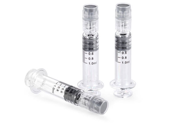 น้ำมันเติมลูกสูบโลหะ 50ml Luer Lock Glass Ear Syringe