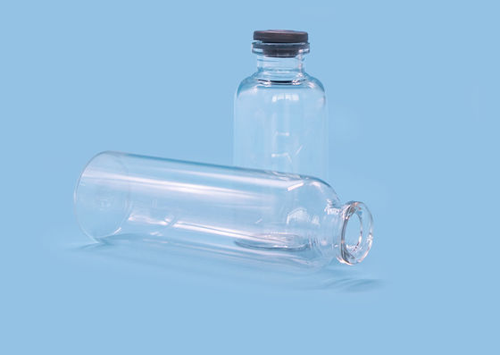 Crimp Liquid Medicine ISO14001 OD24 ขวดแก้วสีเหลืองอำพัน
